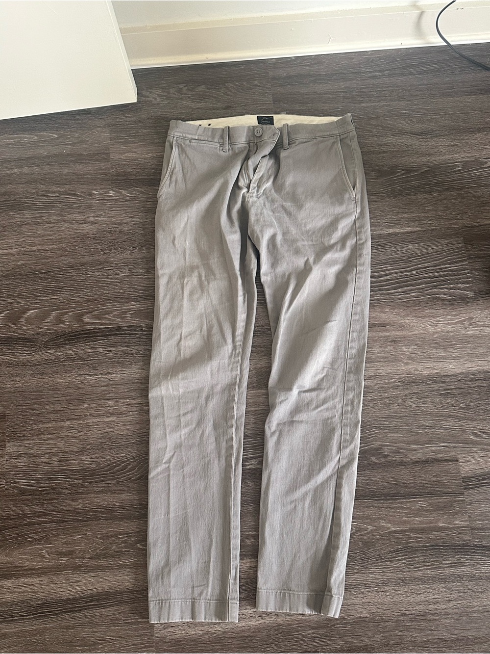J. Crew Light Gray Slim Stretch Chinos